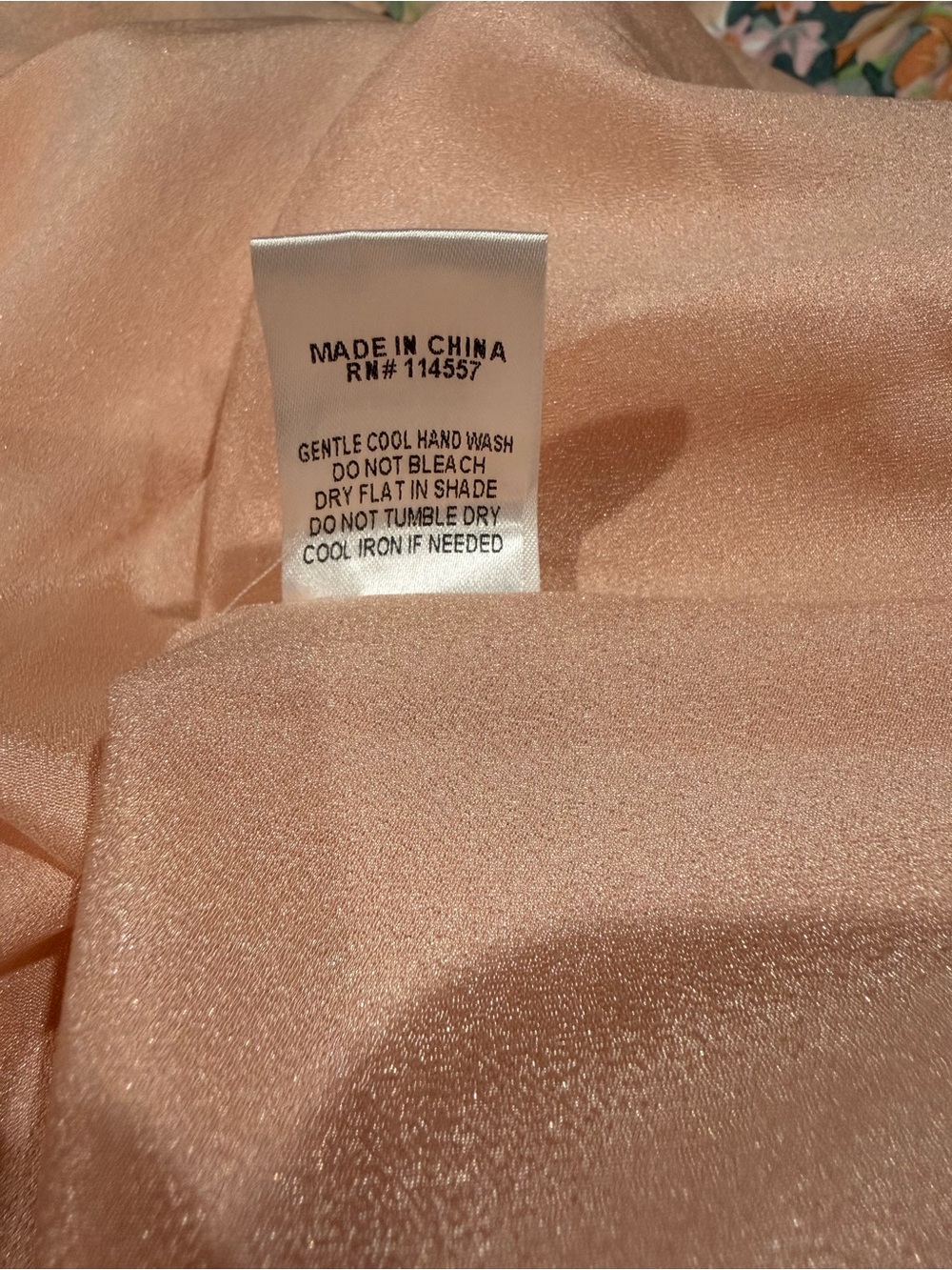 NWT THML Floral Ruffle dress in Green Pink Peach - Picture 16 of 16